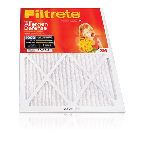 3M Filtrete 20 in. W x 25 in. L x 1 in. D Air Filter