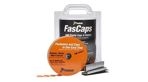Paslode FasCaps 650592 Staple, 3/8 in W Crown, 1 in L Leg, Galvanized, 18 ga