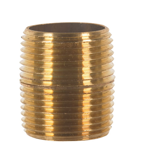 JMF 1 in. MPT x 1 in. Dia. MPT Brass Pipe Nipple
