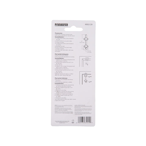 ProSource 23260VB-PS Surface Bolt, 0.7 in Bolt Head, 4 in L Bolt, Venetian Bronze