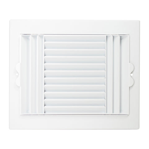 Deflect-O Jordan 10 in. H X 8 in. W 3-Way White Plastic Ceiling Register