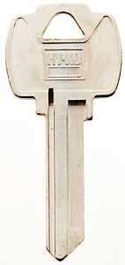 Hy-Ko 11010FA3 Key Blank, Brass, Nickel, For: Falcon Cabinet, House Locks and Padlocks, Pack of 10