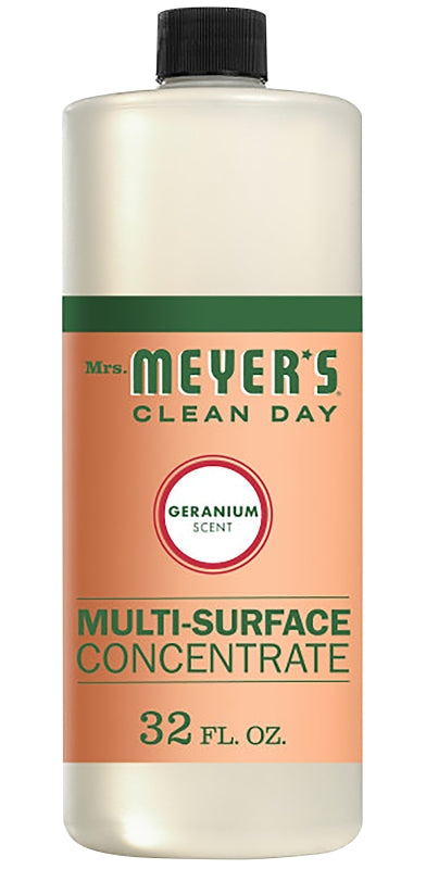 Mrs. Meyer's Clean Day 13440 Cleaner Concentrate, 32 oz Bottle, Liquid, Geranium