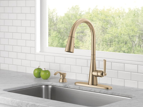 Delta Boyd Series 19893Z-CZSD-DST Pull-Down Kitchen Faucet with ShieldSpray Technology, 1.8 gpm, 1-Handle, Zinc