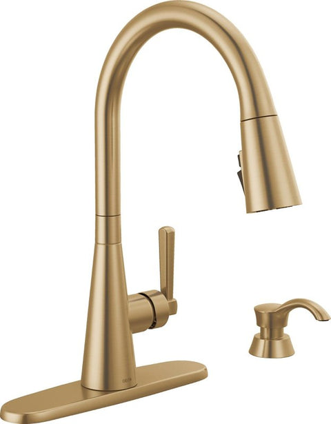 Delta Boyd Series 19893Z-CZSD-DST Pull-Down Kitchen Faucet with ShieldSpray Technology, 1.8 gpm, 1-Handle, Zinc