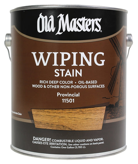 Old Masters 11501 Wiping Stain, Provincial, Liquid, 1 gal, Can, Pack of 2
