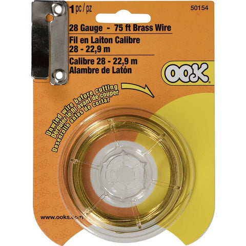 Hillman 50154 Utility Wire, 75 ft L, 28 ga Gauge, Brass