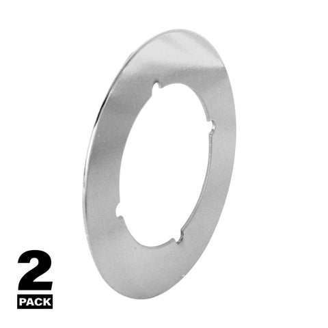 Defender Security U 9517 Door Cover Plate, Steel, Chrome, For: 2-1/8 in Bore Locks
