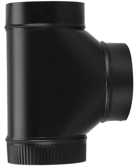 Imperial BM0083 Assembled Tee, 6 in, 24 ga Thick Wall, Steel, Black, Matte