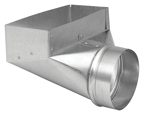 Imperial GV0627-C Wall Register Boot, 4 in L, 12 in W, 6 in H, 90 deg Angle, Galvanized, Pack of 10
