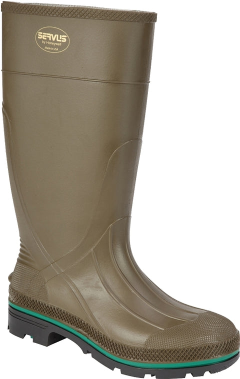 Servus Max Series 75120-12 Work Boots, 12, Brown/Green/Olive, PVC Upper, Insulated: No