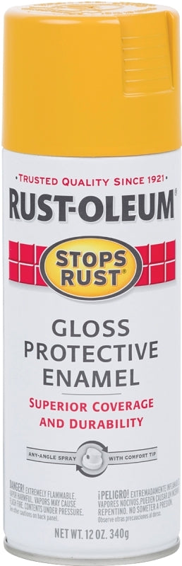 Rust-Oleum 298537 Rust Preventative Spray Paint, 12 oz Can, 6 to 10 sq-ft Coverage Area, Solvent Base, Gloss, Tuscan Sun