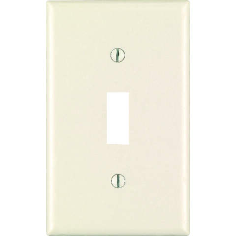 Leviton Almond 1 gang Plastic Toggle Wall Plate 1 pk