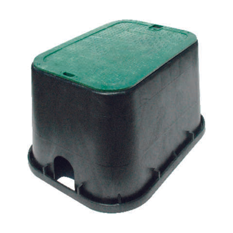 NDS 21 in. W X 12-1/4 in. H Rectangular Valve Box with Overlapping Cover Black/Green