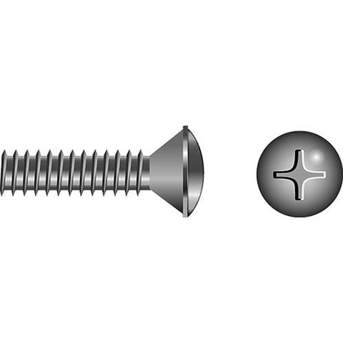 Phillips Machine Screw - Oval Head, 1/4″-20 x 1-3/4″
