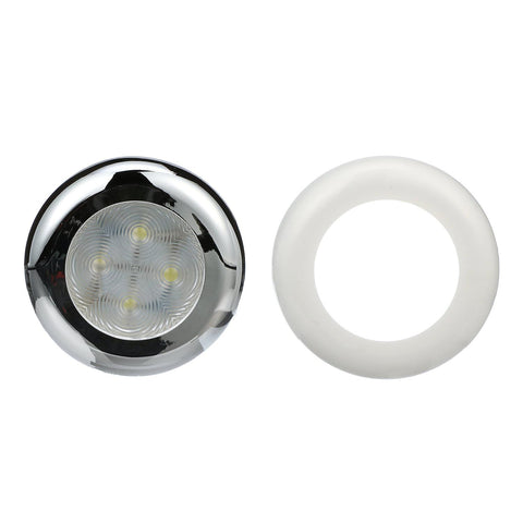 Seachoice LED Interior Courtesy Light With Both Chrome and White Bezels