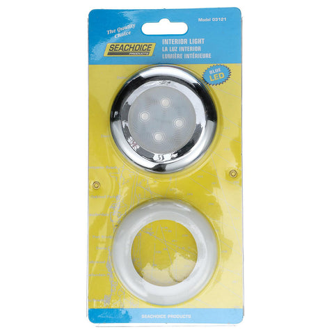 Seachoice LED Interior Courtesy Light With Both Chrome and White Bezels
