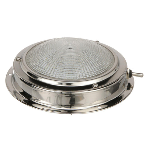 Seachoice Polished Stainless Steel Bright White LED Dome Light