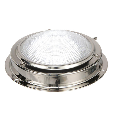Seachoice Polished Stainless Steel Bright White LED Dome Light