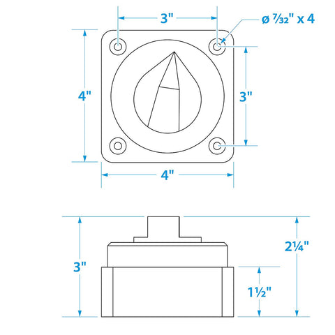 Seachoice Compact Main Battery Switch