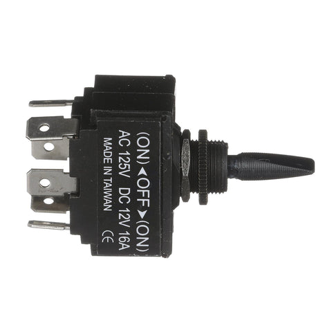 Seachoice 3 Position Toggle Switch, Black Plastic Paddle Mom. On/Off/Mom. On