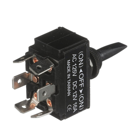 Seachoice 3 Position Toggle Switch, Black Plastic Paddle Mom. On/Off/Mom. On