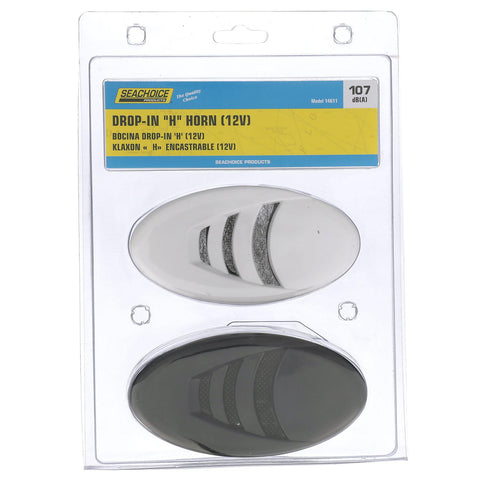 Seachoice 14611 Drop-In Horn With Black and White Grills
