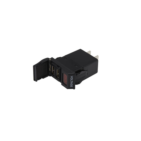 Seachoice 15079 Dual Socket USB with Voltmeter
