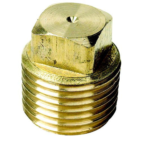 Brass Plug Only-1/2″ (Bulk), Pack of 12