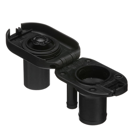 Seachoice Molded Plastic Gas Deck Fill With Vent and Cap (Hinge Flip Top) For 1-1/2″ Hose