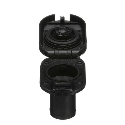 Seachoice Molded Plastic Gas Deck Fill With Vent and Cap (Hinge Flip Top) For 1-1/2″ Hose