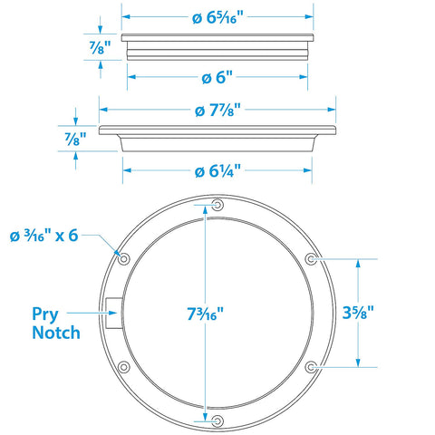 Seachoice Polypropylene Pry-Up Deck Plate