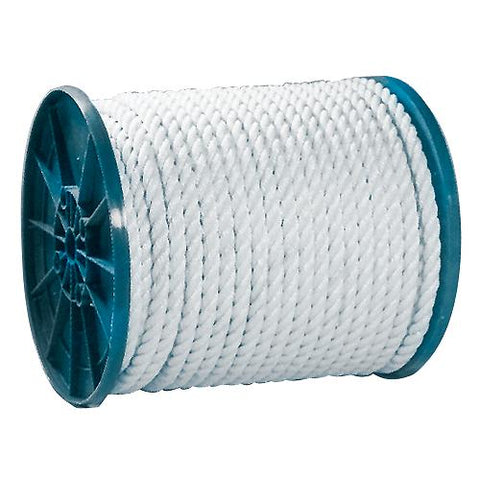 Twisted Nylon Rope, White, 1/2″ x 600'
