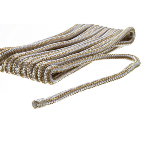 Seachoice Double Braided Nylon Fender Line 1/4″ x 6', Gold/White (2 Per Pack)