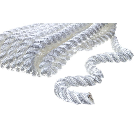 Seachoice 3-Strand Twisted Nylon Dock LineWhite