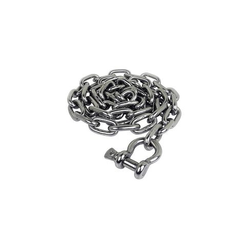 Seachoice 44123 Stainless Steel Anchor Lead Chain, 1/4″ x 4', 5/16″ Shackle