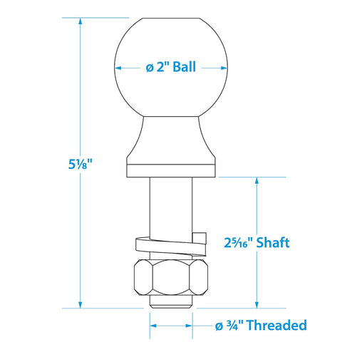 Seachoice Chrome Plated Steel Trailer Coupler Ball