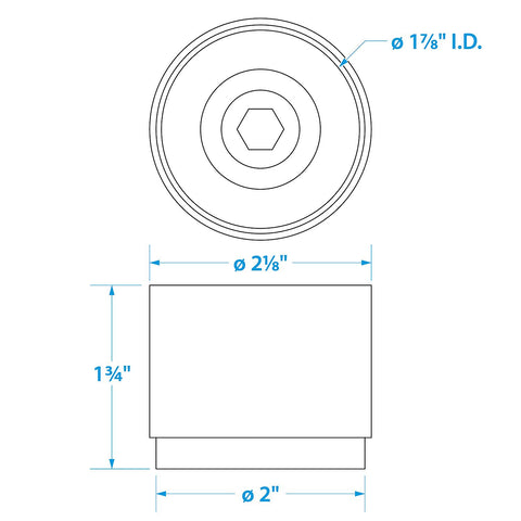 Seachoice 1.980″ Bearing Protectors With Covers (Sold as Pair)