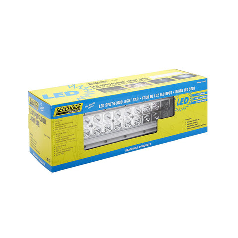 Seachoice 51683 LED Spot/Flood Light Bar, White Housing 24 LEDs, 13.6″, 12/24V