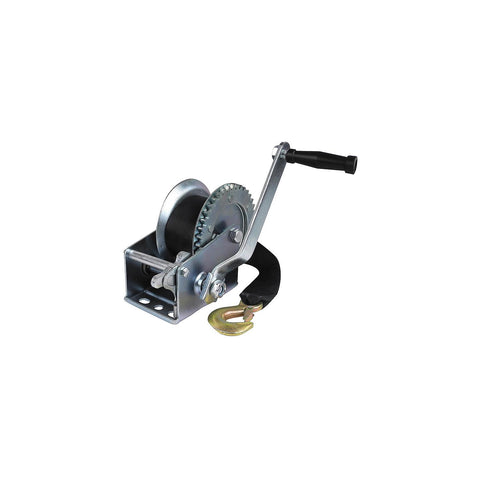 Seachoice 52191 1,200 Lb. Manual Trailer Winch, 1-Speed, 25-Ft. Strap w/Snap Hook