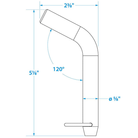 Seachoice 23712 Type A2 Hardwall Single Wire Fuel Tank Fill Hose - 350 Series,1-1/2" x 12-1/2'