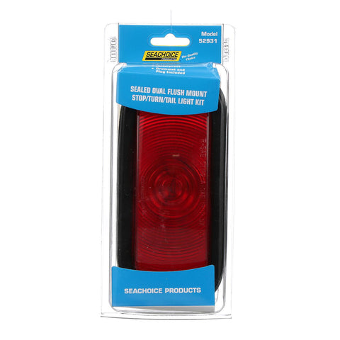 Seachoice 52931 3-Function Sealed Oval Flush-Mount Tail Light
