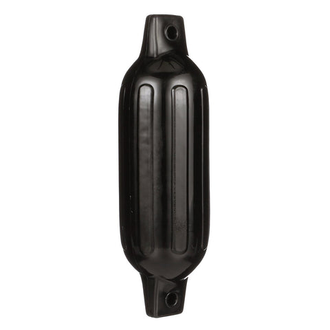 Seachoice 79041 Twin Eye Ribbed Fender, Black, 4.5 x 16″