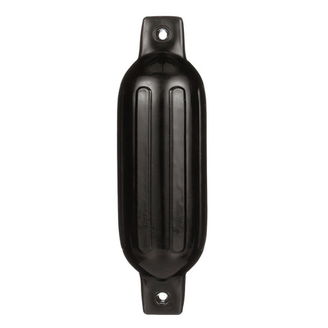 Seachoice 79041 Twin Eye Ribbed Fender, Black, 4.5 x 16″