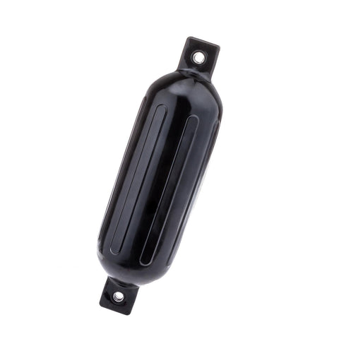 Seachoice 79051 Twin Eye Ribbed Fender, Black, 5.5 x 20″