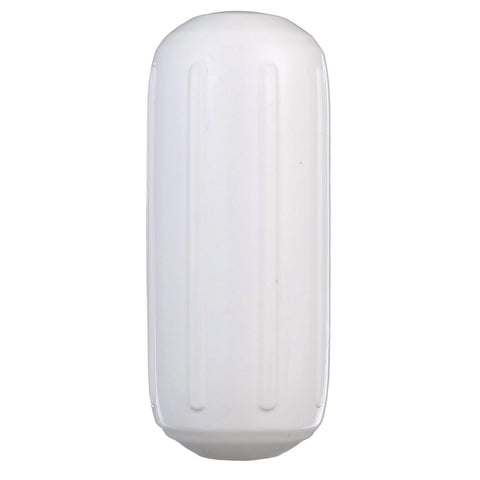Seachoice 79111 Center Hole Ribbed Fender, White, 6″ x 15″