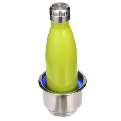 Seachoice 79371 Stainless-Steel Recessed Drink Holder With Blue LED Light