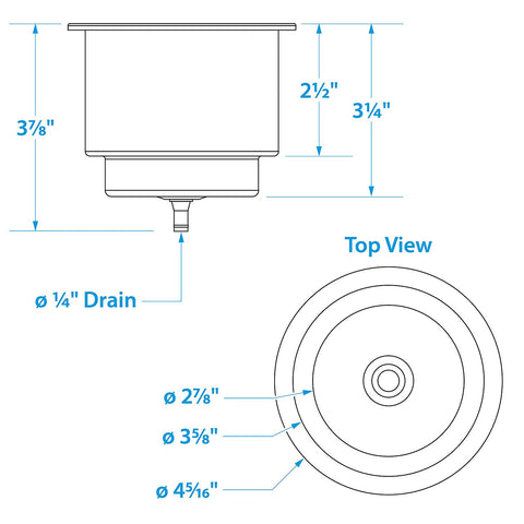 Seachoice Stainless Steel Recessed Drink Holder