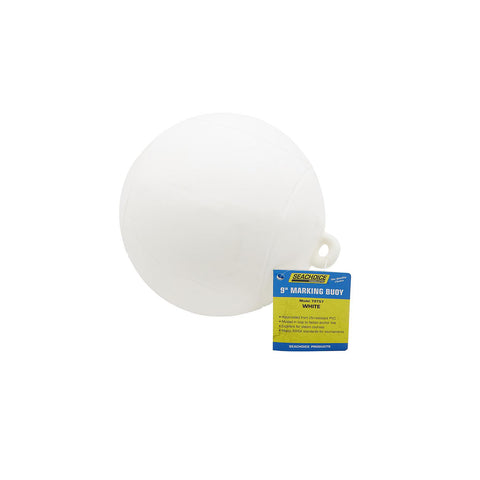 Seachoice 79757 Slalom/Marking Buoy - White, 9″ Dia.