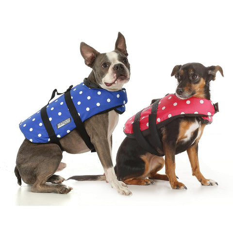 Seachoice 86260 Dog Life Vest - Blue Polka Dot, XXS